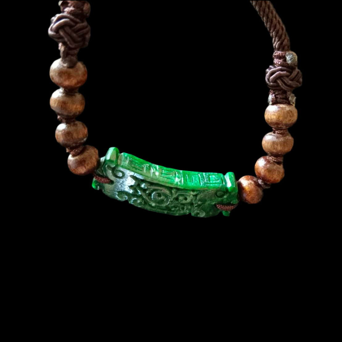 #801 AGL Certified Natural Burma Jadeite, Classic Carved Pendant Necklace