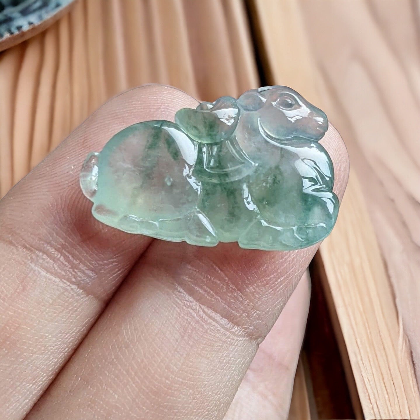 #120 GIA Certified Icy Translucent Burma Jadeite Jade Tang Horse for Customized Pendant