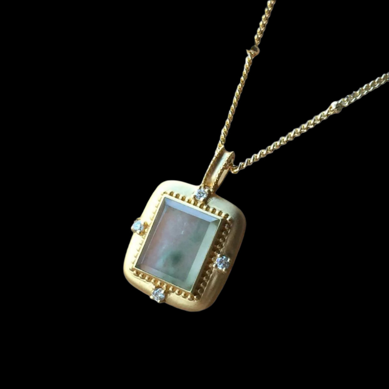 #850 AGL Certified Semi-Transparent Burma Jadeite with Floating Green, Wu Shi Pai Pendant