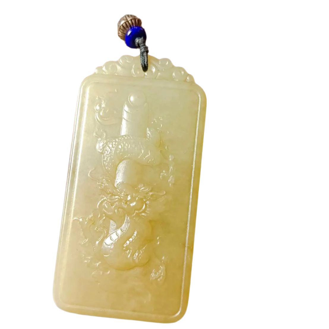 #863 AGL Certified Hetian Nephrite Jade, Flying Dragon in the Sky