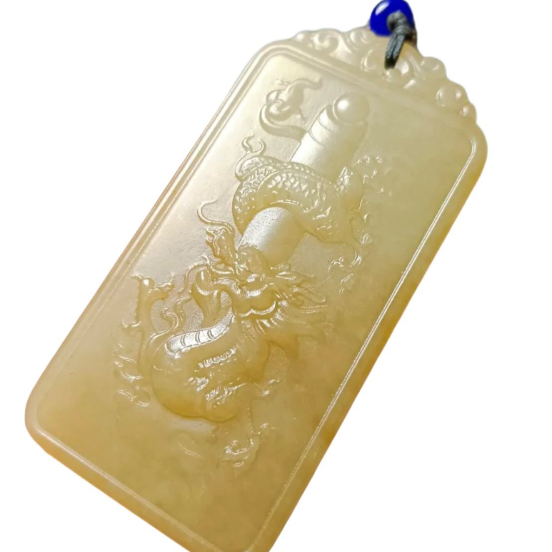 #863 AGL Certified Hetian Nephrite Jade, Flying Dragon in the Sky
