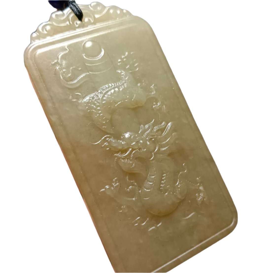 #863 AGL Certified Hetian Nephrite Jade, Flying Dragon in the Sky