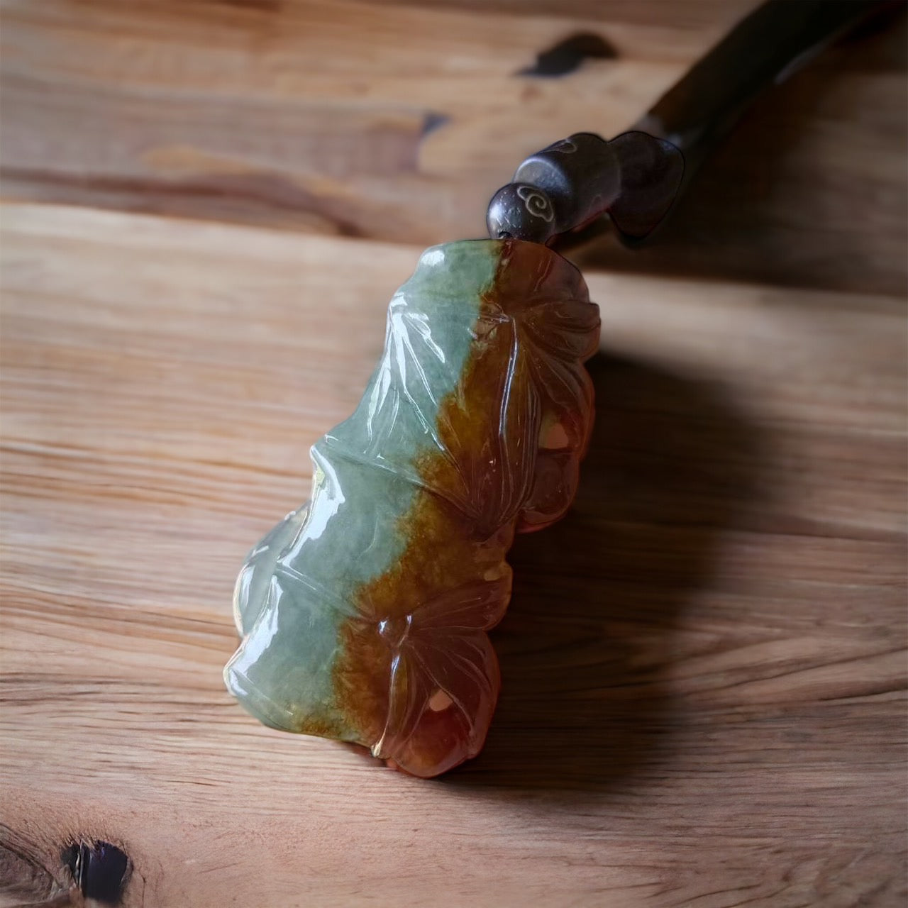 #151 Mason-Kay Certified Natural Icy Red Burma Jadeite Jade Bamboo (節節高升) Pendant