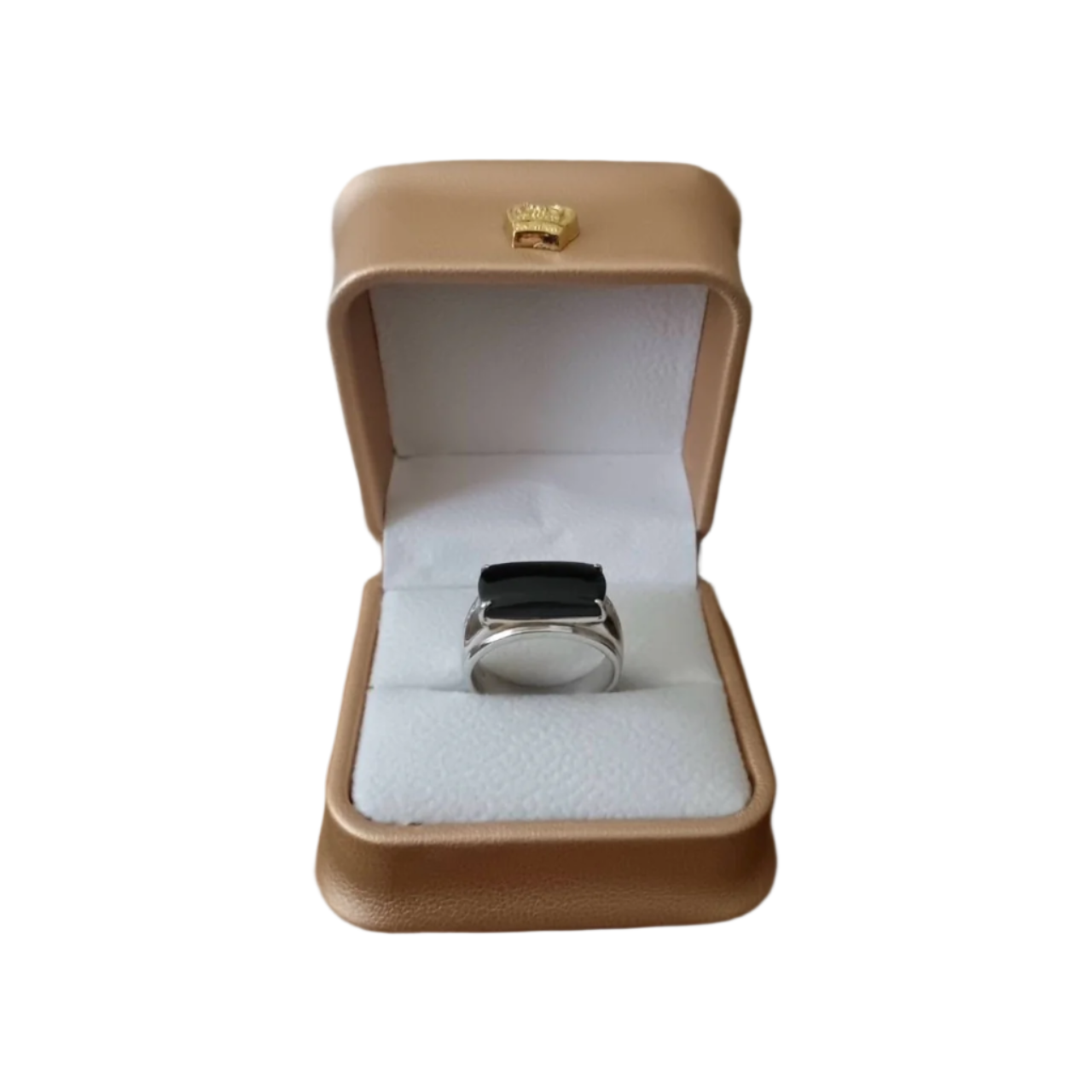 #123 GIA Certified High-End Black/Omphacite Jadeite Ring for Men with 18K White Gold and Diamonds Setting