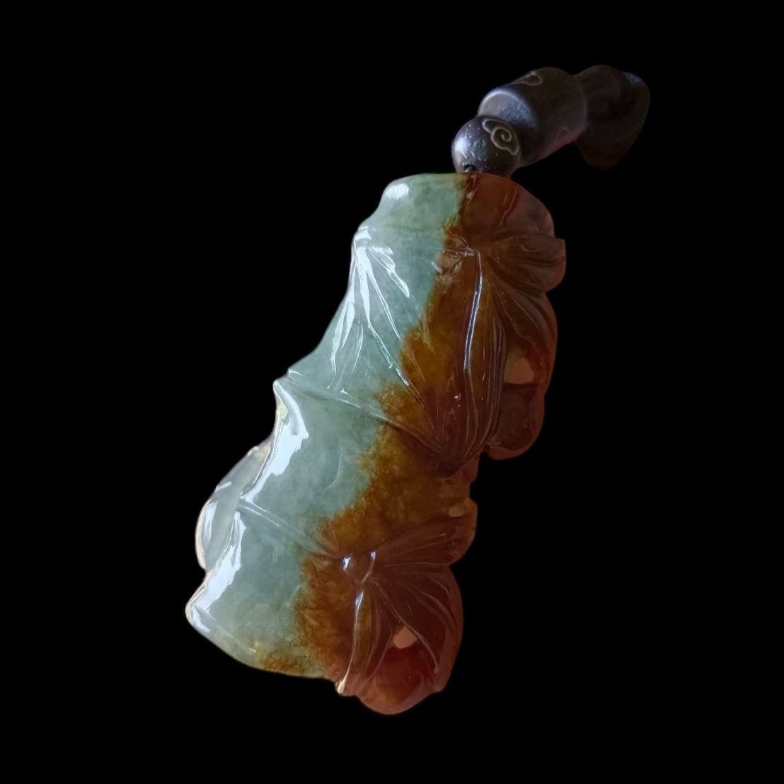 #151 Mason-Kay Certified Natural Icy Red Burma Jadeite Jade Bamboo (節節高升) Pendant