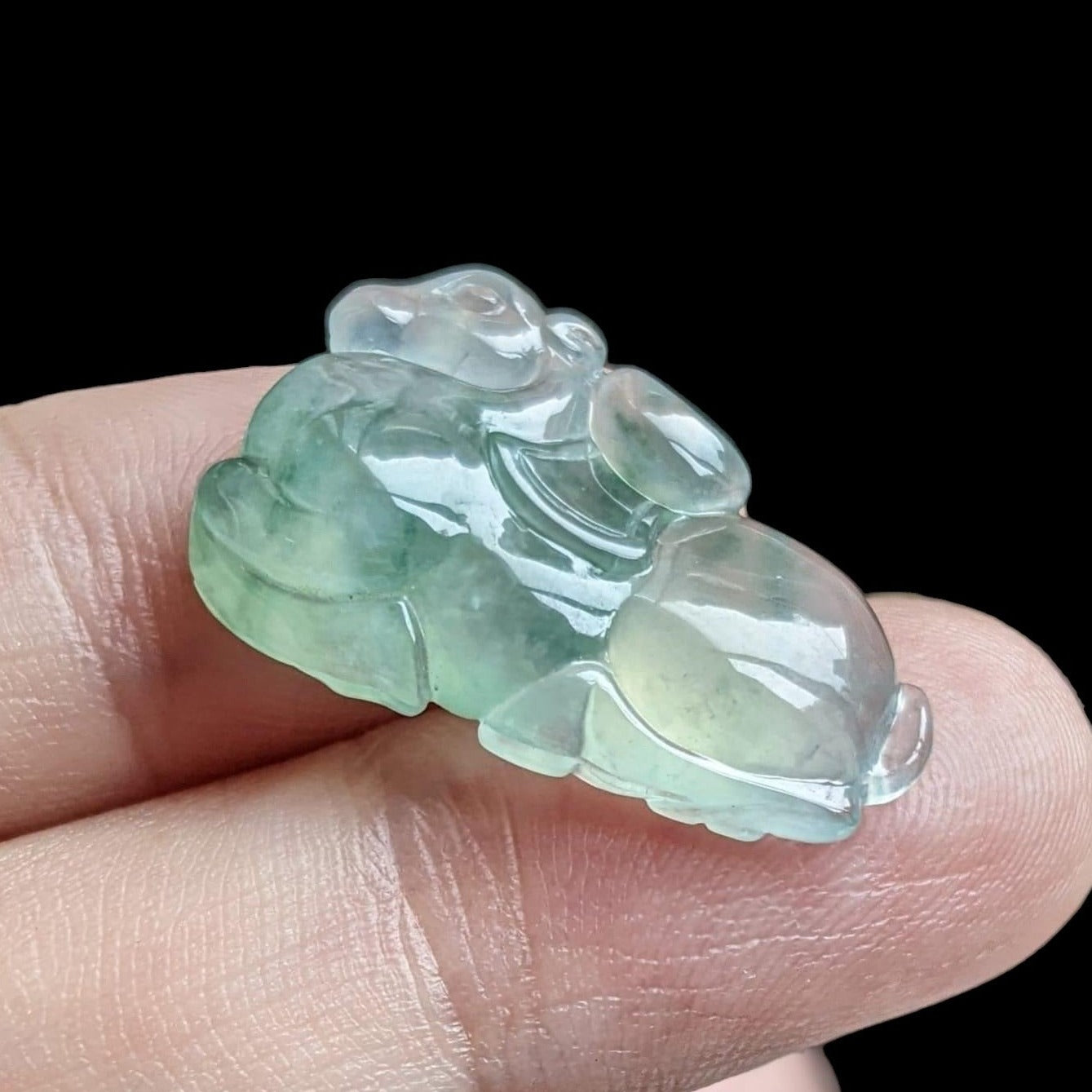 #120 GIA Certified Icy Translucent Burma Jadeite Jade Tang Horse for Customized Pendant