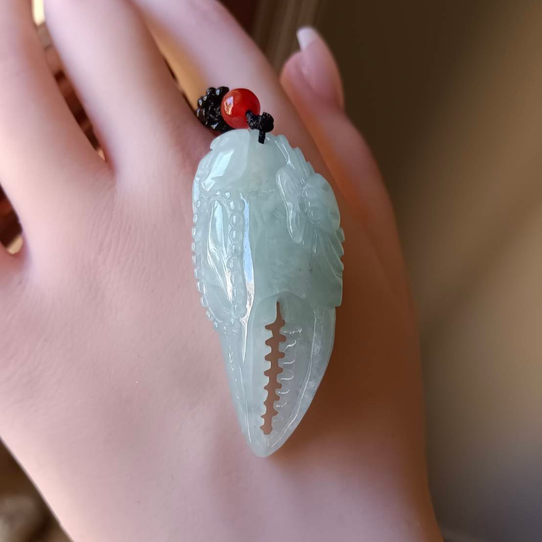 #32 Mason-Kay Certified Natural Sky Blue Crab Leg (八方來財) Pendant