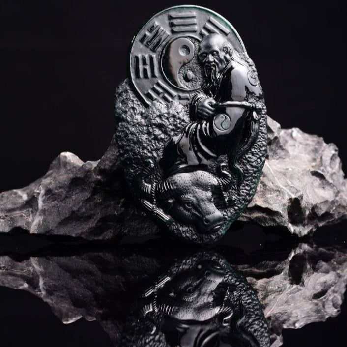 PO6 Omphacite Jadeite Fei Cui Laozi Pendant
