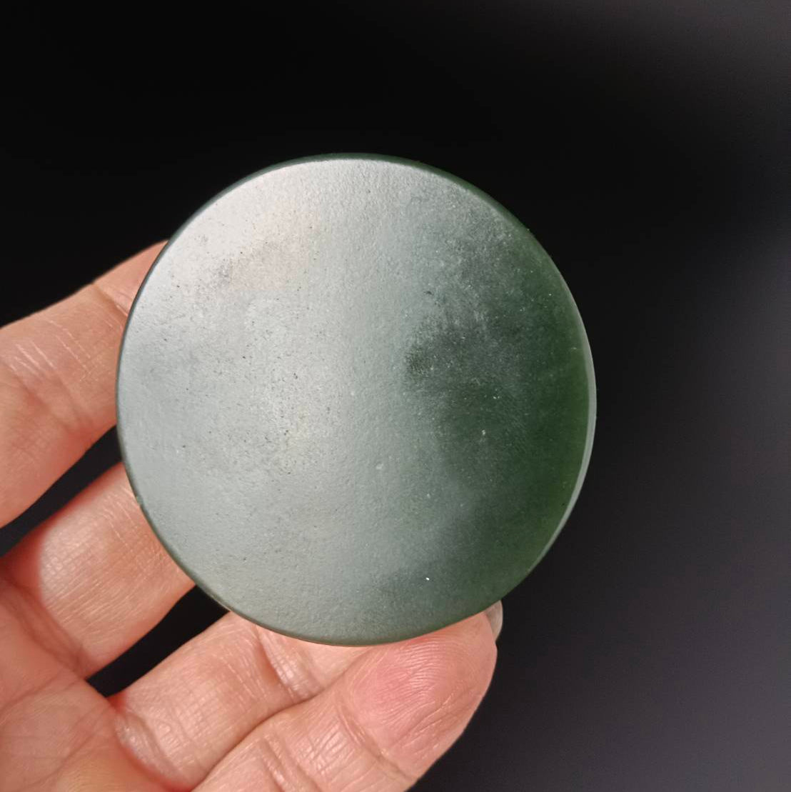 #1054 Natural Green Hetian Nephrite, Twin Koi & Lotus Incense Holder