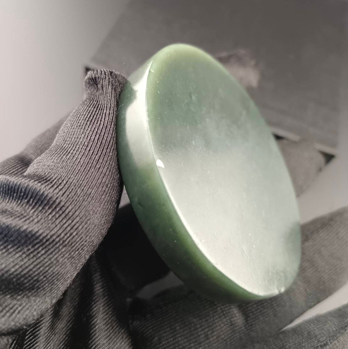 #1056 Natural Hetian Nephrite, Lotus & Koi Harmony Incense Holder
