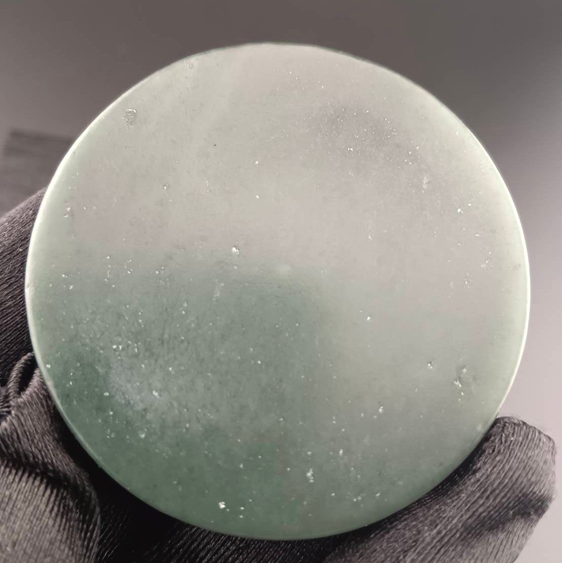 #1059 Natural Green Hetian Nephrite, Eight Auspicious Symbols Incense Holder