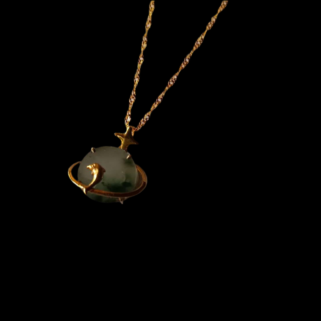 #823 AGL Certified Semi-Transparent Burma Jadeite, Dolphin Peace Pendant (Wu Shi Pai)