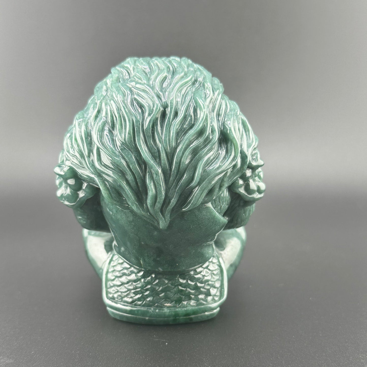 #838 Guatemala Jadeite Black Myth Wukong (Monkey King) Figurine/Sculpture