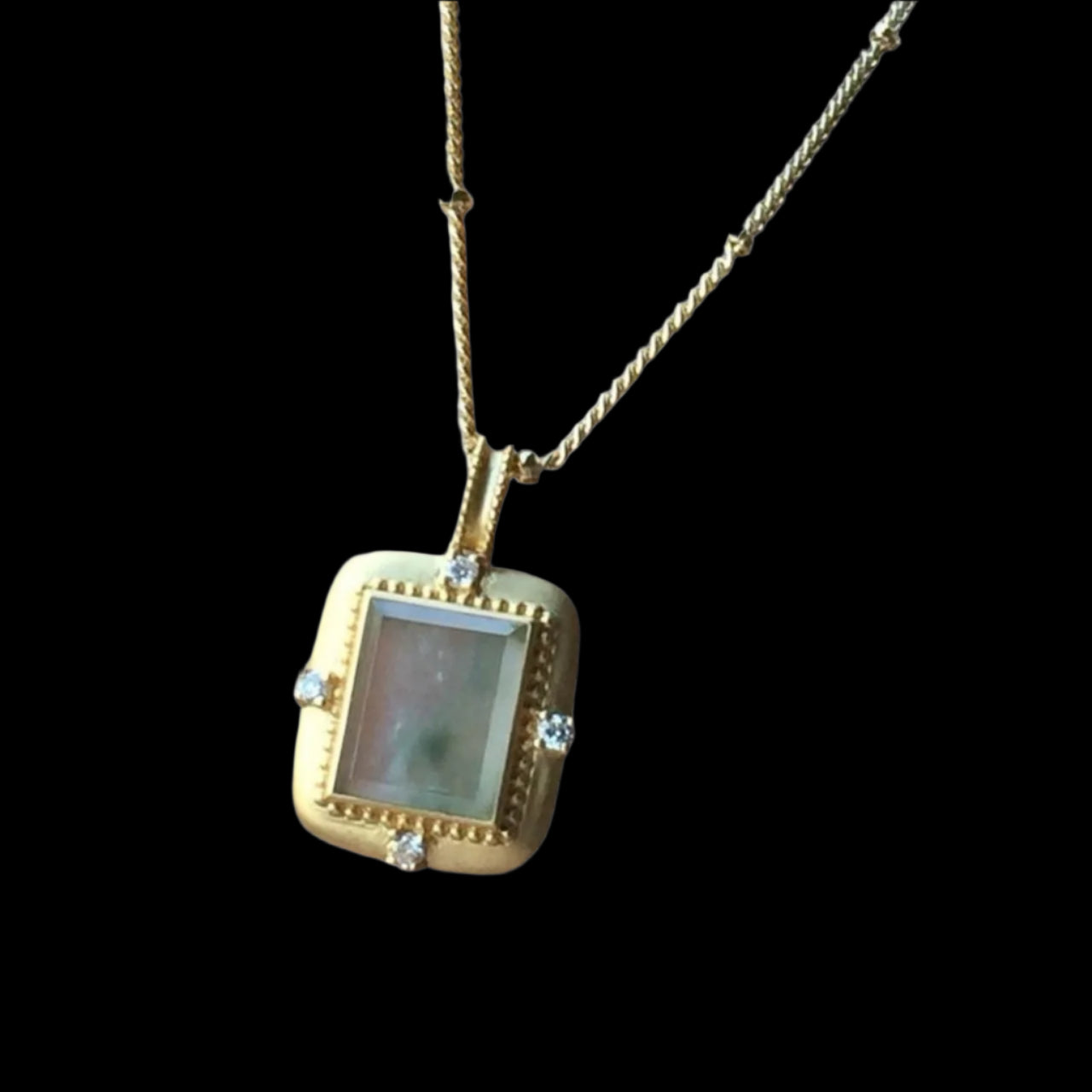 #850 AGL Certified Semi-Transparent Burma Jadeite with Floating Green, Wu Shi Pai Pendant