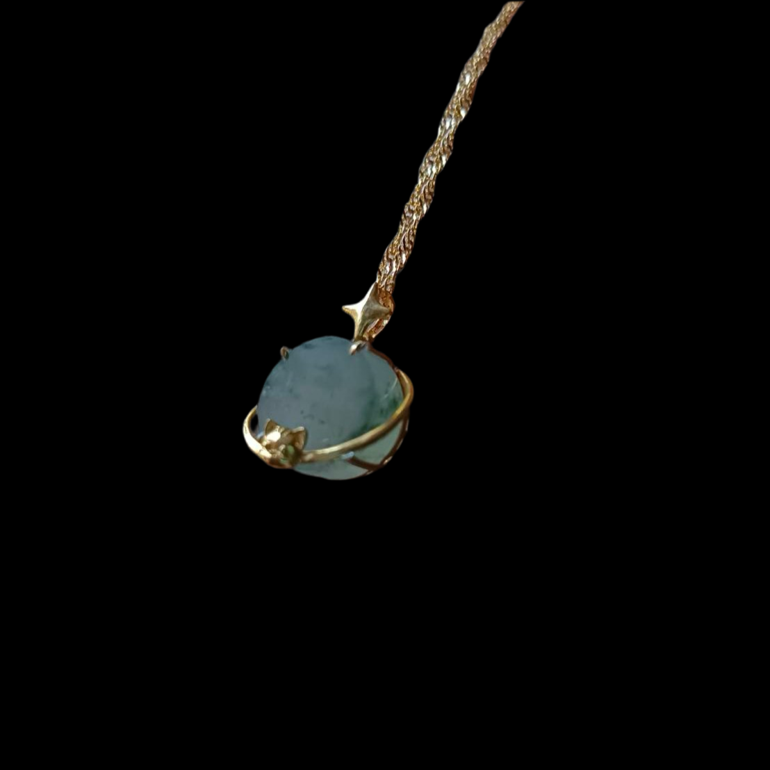 #824 AGL Certified Semi-Transparent Burma Jadeite Cat Peace Pendant (Wu Shi Pai)