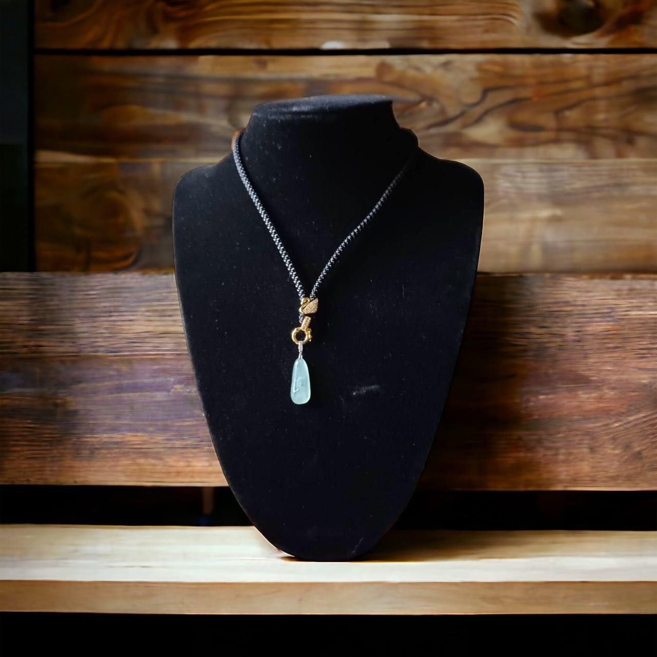 #216 GIA Certified Icy Blue Translucent Burma Jadeite Jade Enlightenment Pendant with 18K White Gold Bail