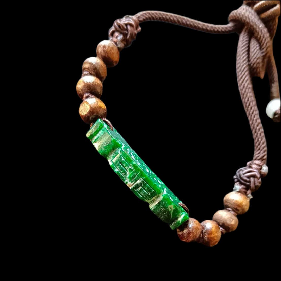 #801 AGL Certified Natural Burma Jadeite, Classic Carved Pendant Necklace