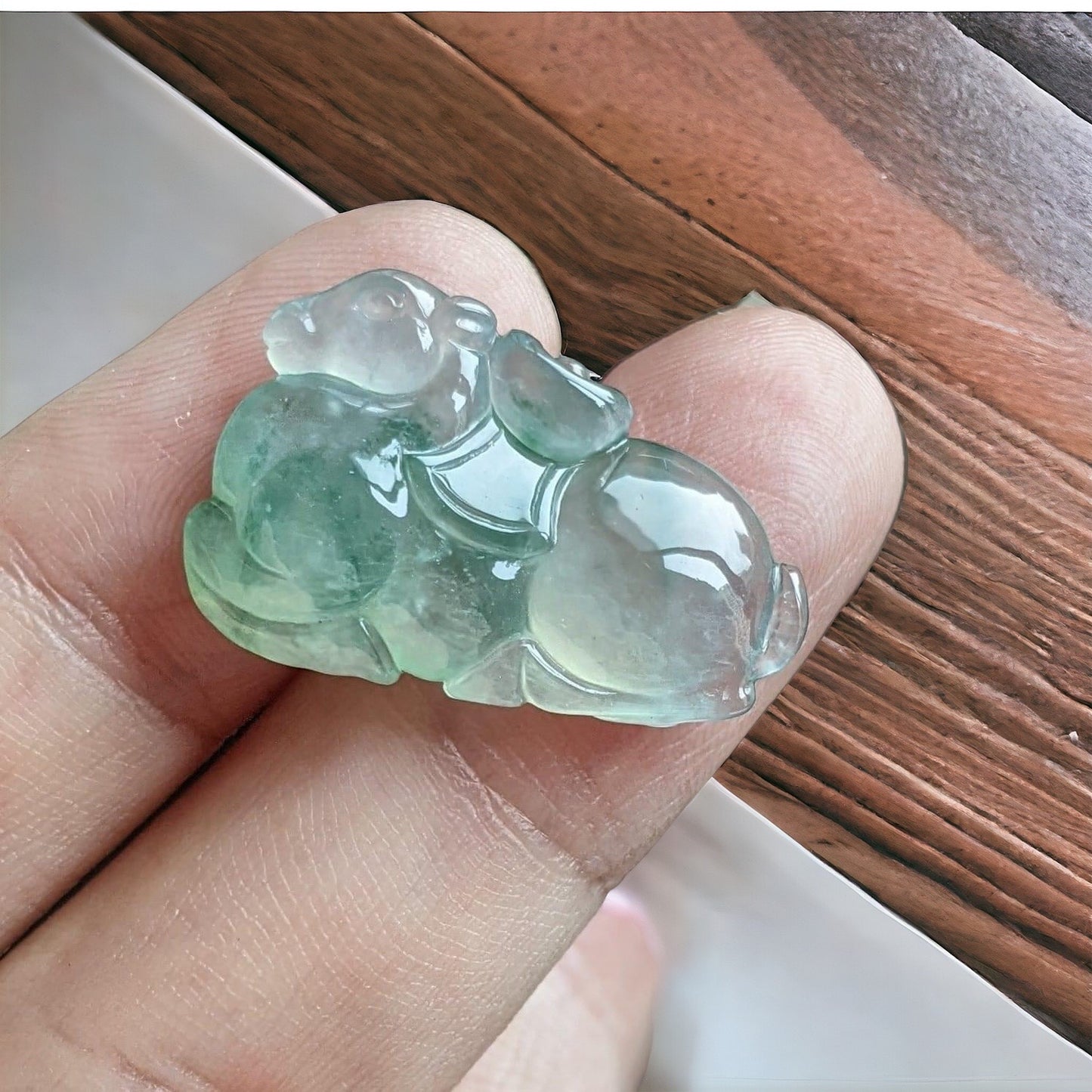#120 GIA Certified Icy Translucent Burma Jadeite Jade Tang Horse for Customized Pendant