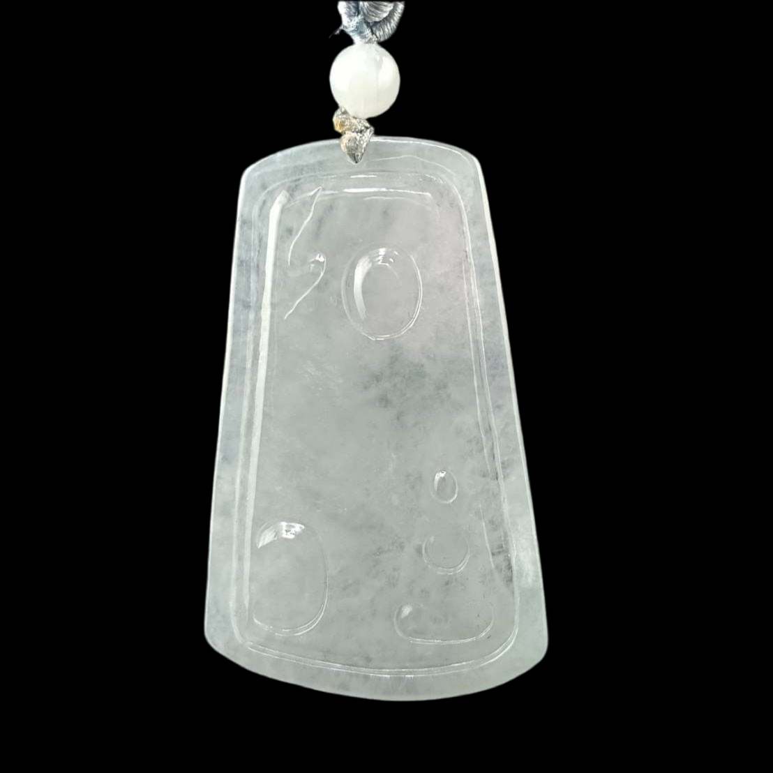 #680 AGL Certified Semi-Transparent Burma Jadeite, Enlighten Between Buddha and Devil Pendant