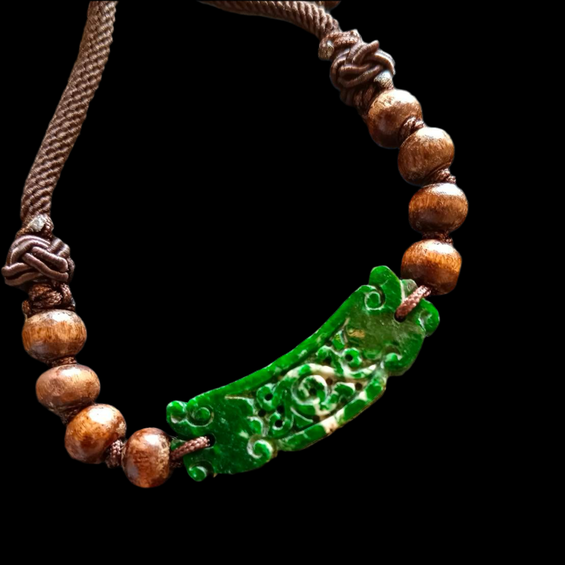 #801 AGL Certified Natural Burma Jadeite, Classic Carved Pendant Necklace