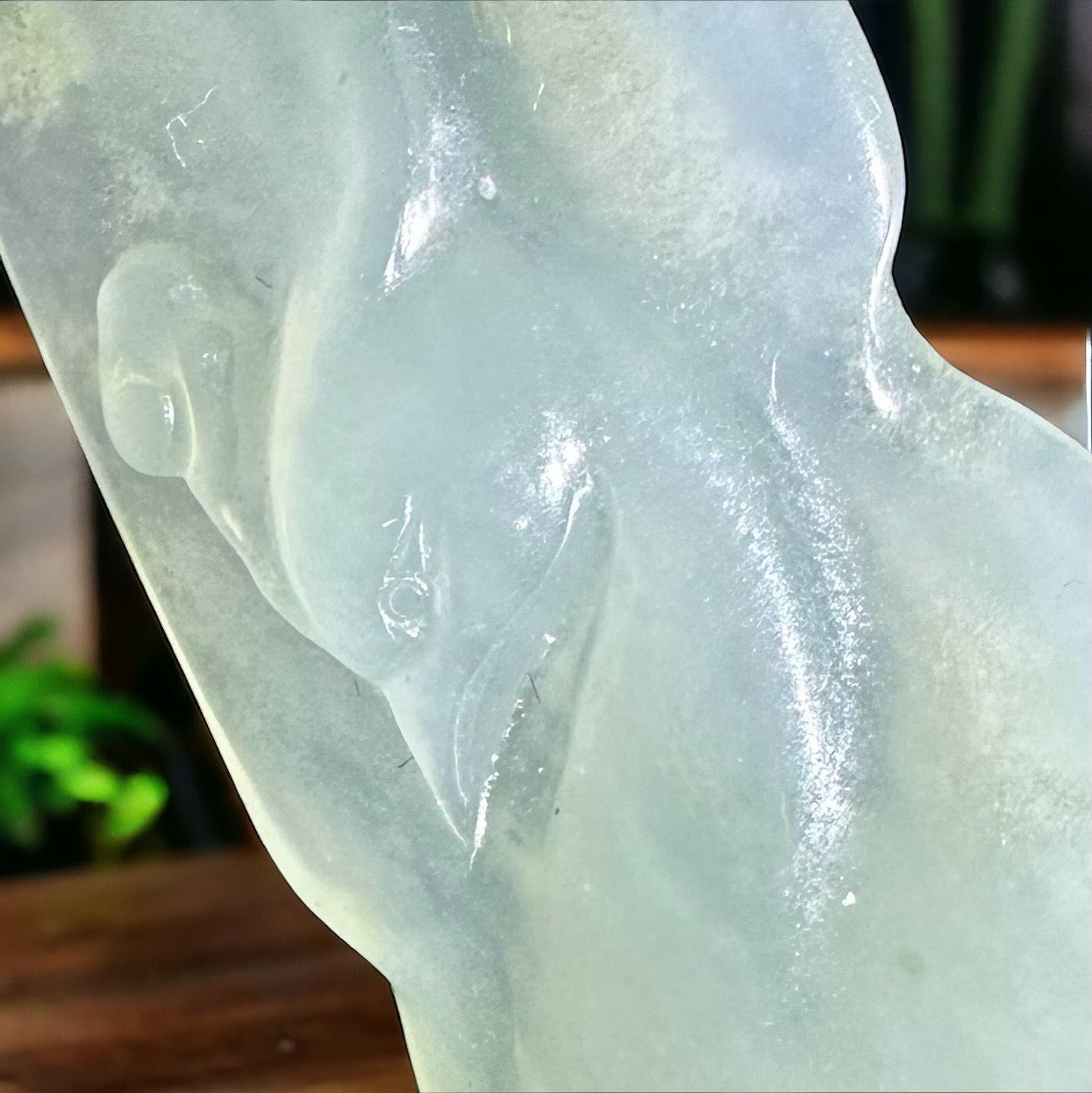 #93 GIA Certified Natural Icy Translucent Burma Jadeite Jade Phoenix Pendant with S925 Silver Bail. Unique and Elegant!
