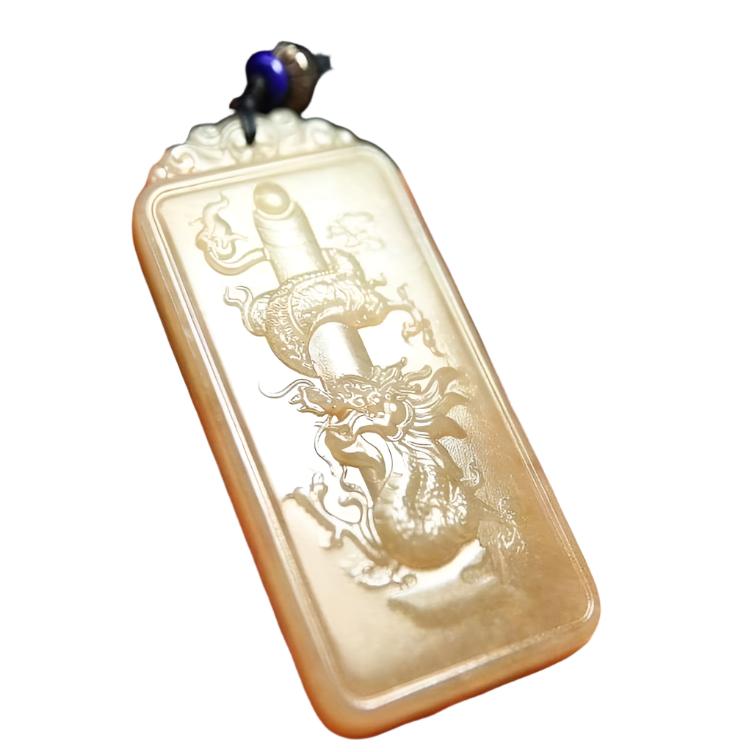 #863 AGL Certified Hetian Nephrite Jade, Flying Dragon in the Sky