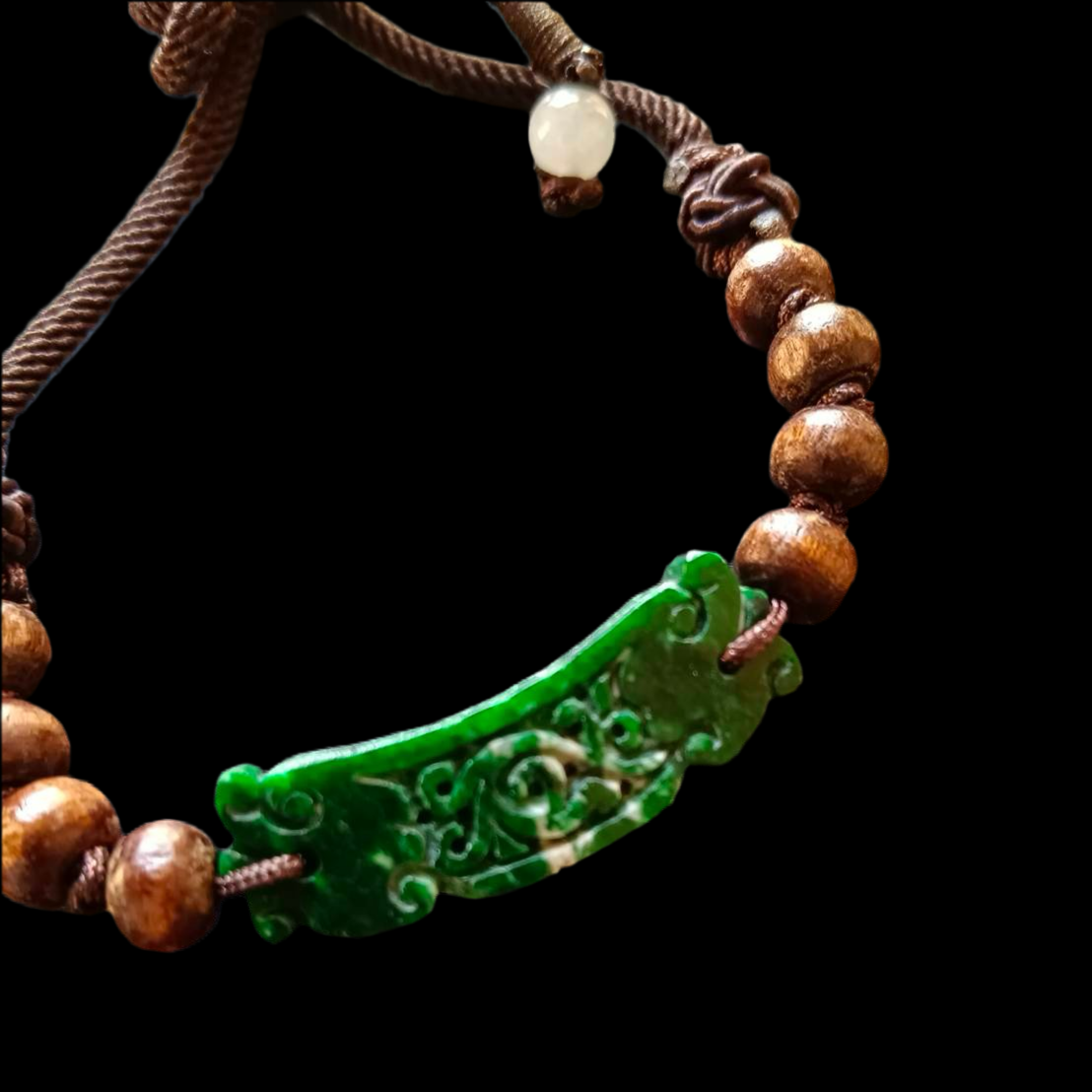 #801 AGL Certified Natural Burma Jadeite, Classic Carved Pendant Necklace