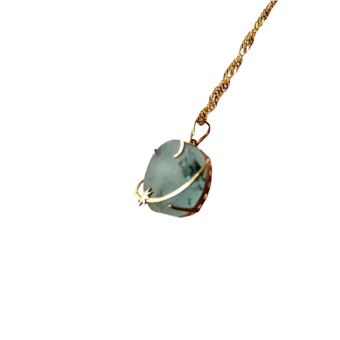 #810 AGL Certified Semi-Transparent Burma Jadeite Moon and Star Peace Pendant (Wu Shi Pai)