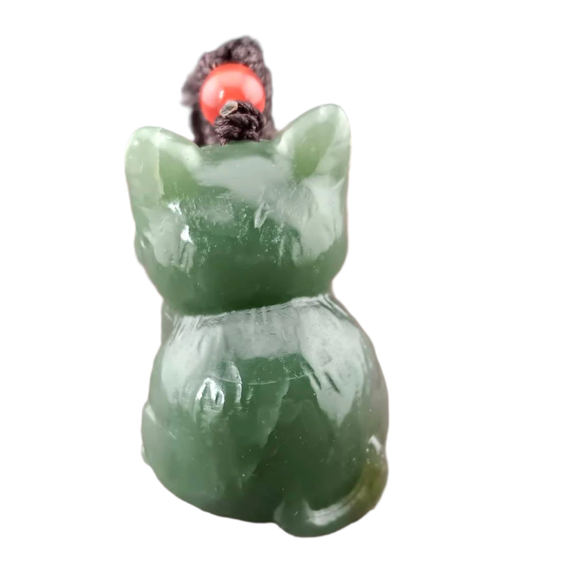 #1039 Natural Hetian Nephrite Cat Pendant