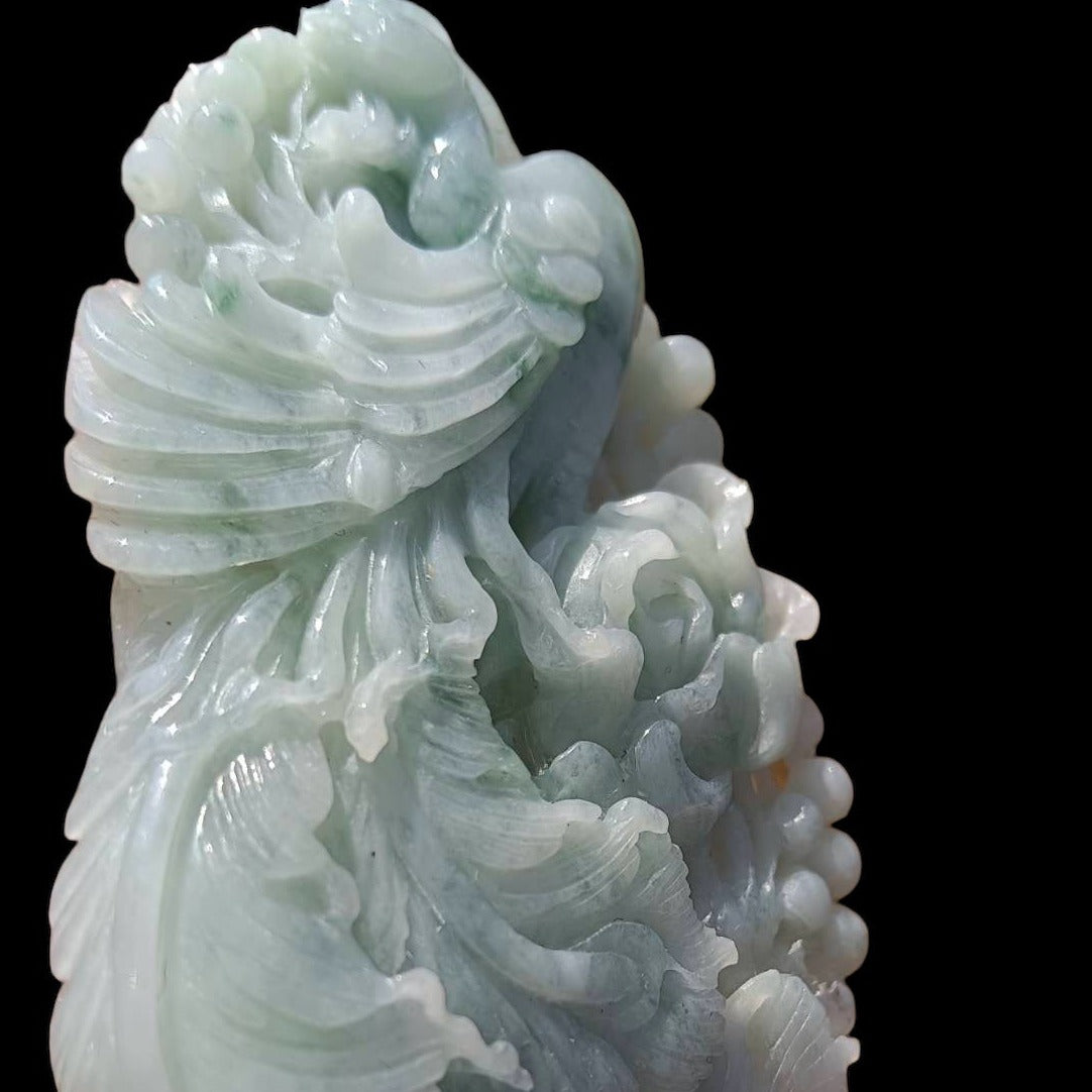 #79 Mason-Kay Certified Natural Light Green Burma Jadeite Jade Phoenix Pendant