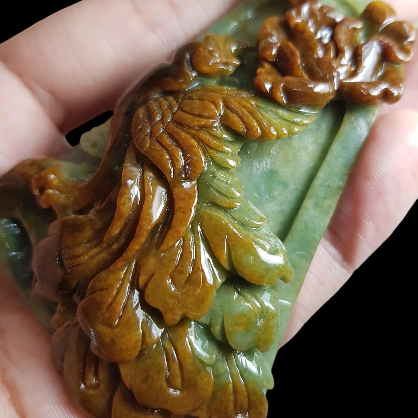 #132 Mason-Kay Certified Natural Red Burma Jadeite Jade Phoenix Pendant