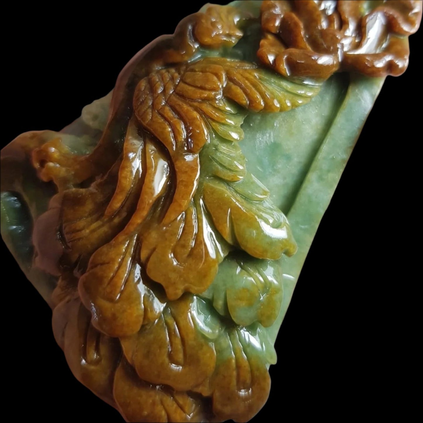 #132 Mason-Kay Certified Natural Red Burma Jadeite Jade Phoenix Pendant