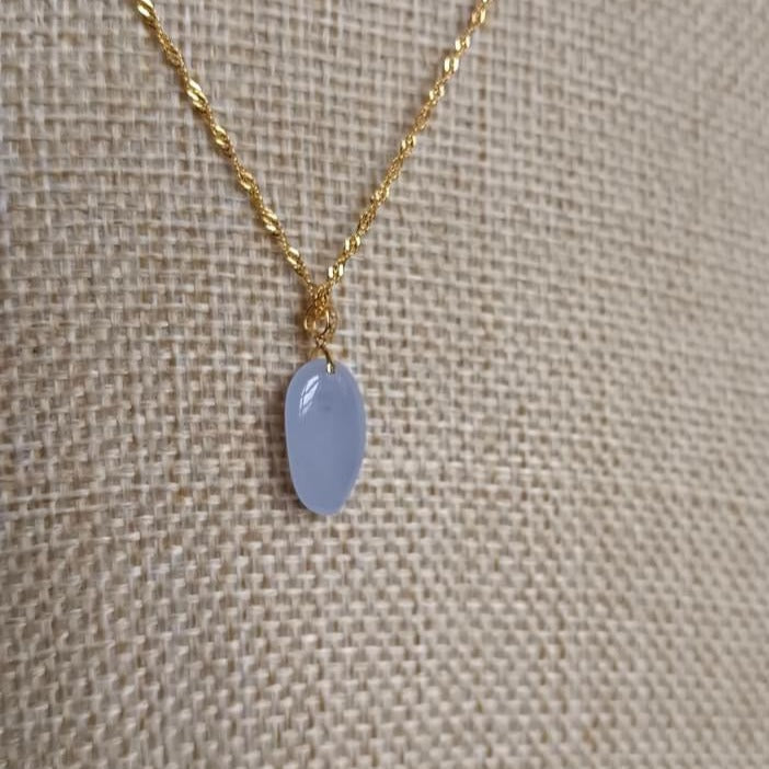 #6 Natural Icy Translucent Lavender Burma Jadeite Natural-Shaped Pendant