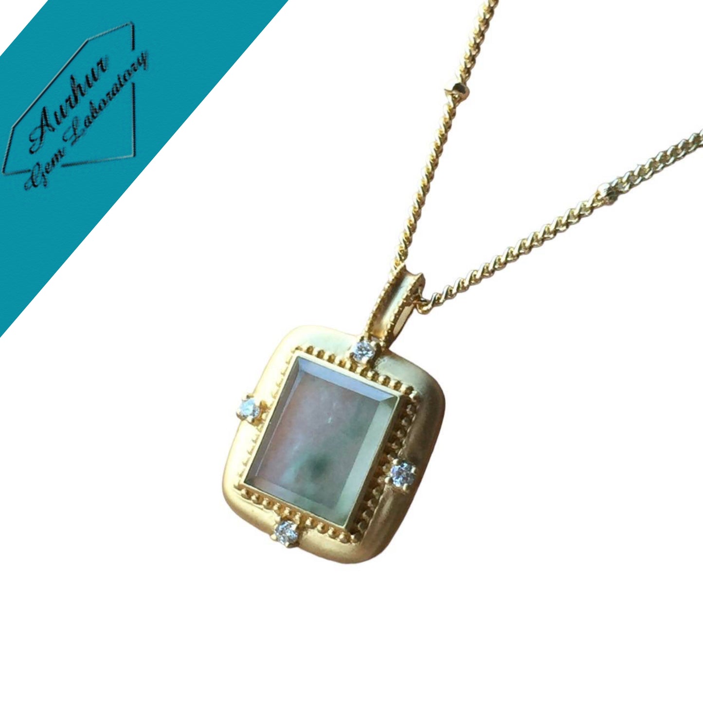 #850 AGL Certified Semi-Transparent Burma Jadeite with Floating Green, Wu Shi Pai Pendant