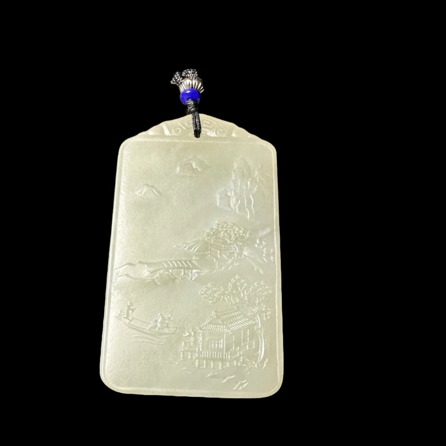 #861 AGL Certified Hetian Nephrite Jade, Lake View Pendant