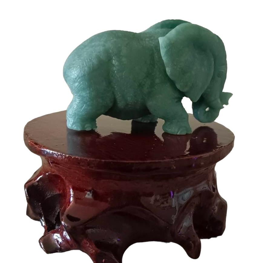 #627 Type A Natural Jadeite, Elephant Figurine/Display (One and Only)