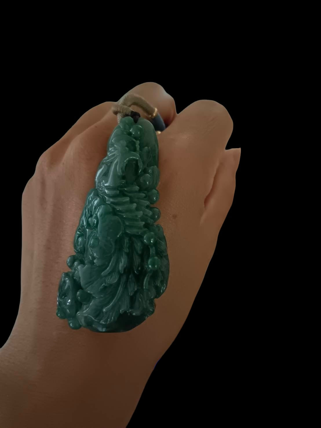 #632 AGL Certified Natural Green Burma Jadeite Phoenix Pendant