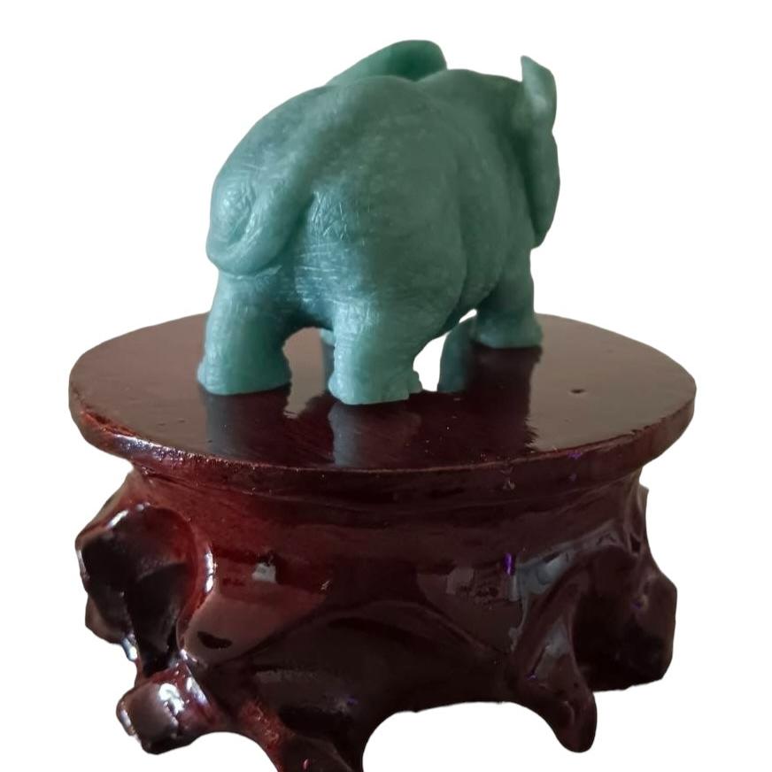 #627 Type A Natural Jadeite, Elephant Figurine/Display (One and Only)