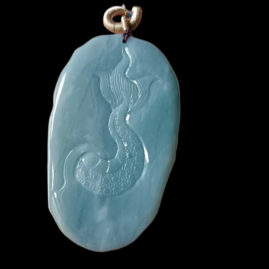 #640 AGL Certified Natural Guatemala Jadeite Dragon Pendant