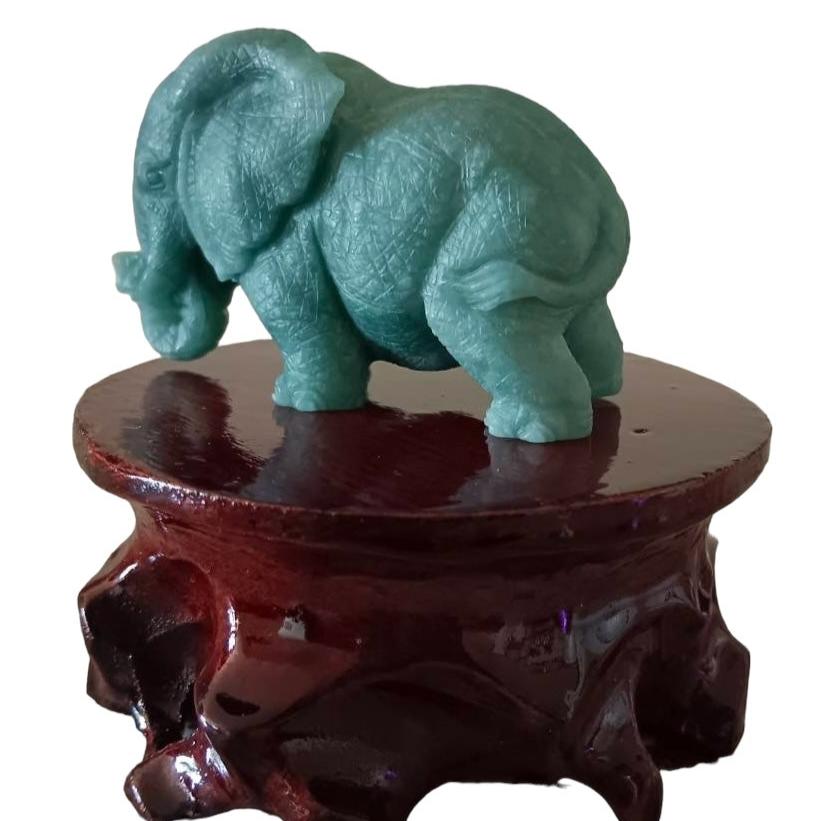 #627 Type A Natural Jadeite, Elephant Figurine/Display (One and Only)