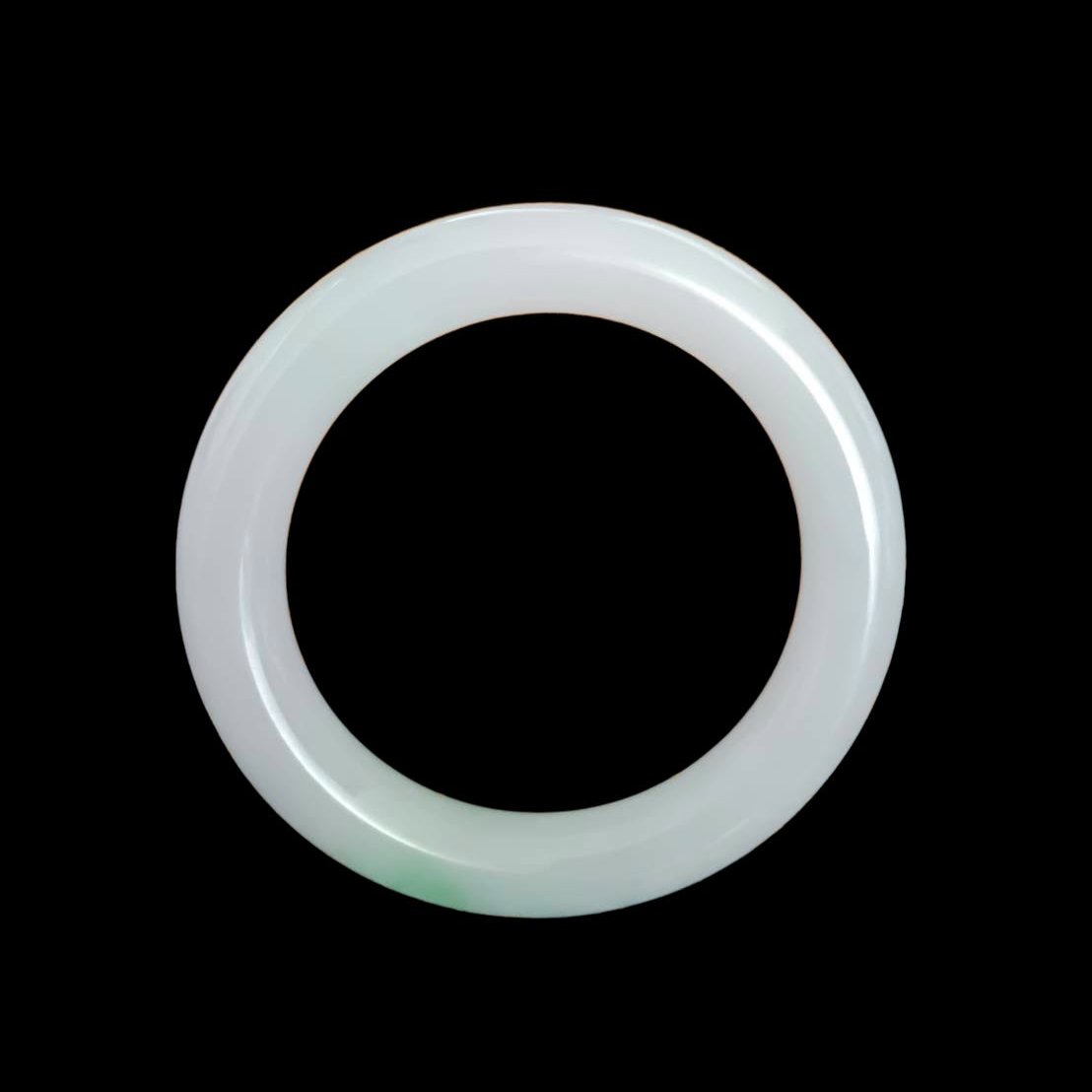 #373 GIA Certified Translucent Lavender Green Burma Jadeite Jade Bangle Bracelet (58x11.4x11.4 mm)