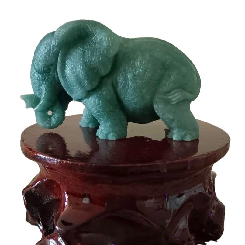 #627 Type A Natural Jadeite, Elephant Figurine/Display (One and Only)