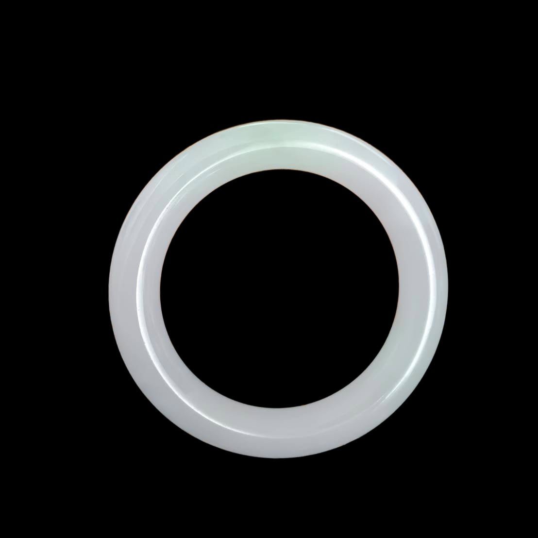 #373 GIA Certified Translucent Lavender Green Burma Jadeite Jade Bangle Bracelet (58x11.4x11.4 mm)