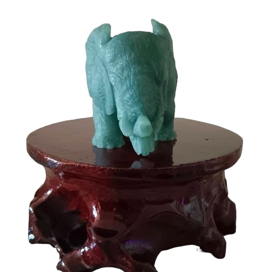 #627 Type A Natural Jadeite, Elephant Figurine/Display (One and Only)