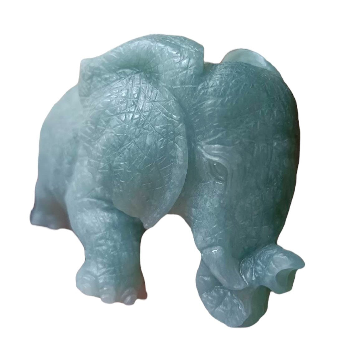 #627 Type A Natural Jadeite, Elephant Figurine/Display (One and Only)