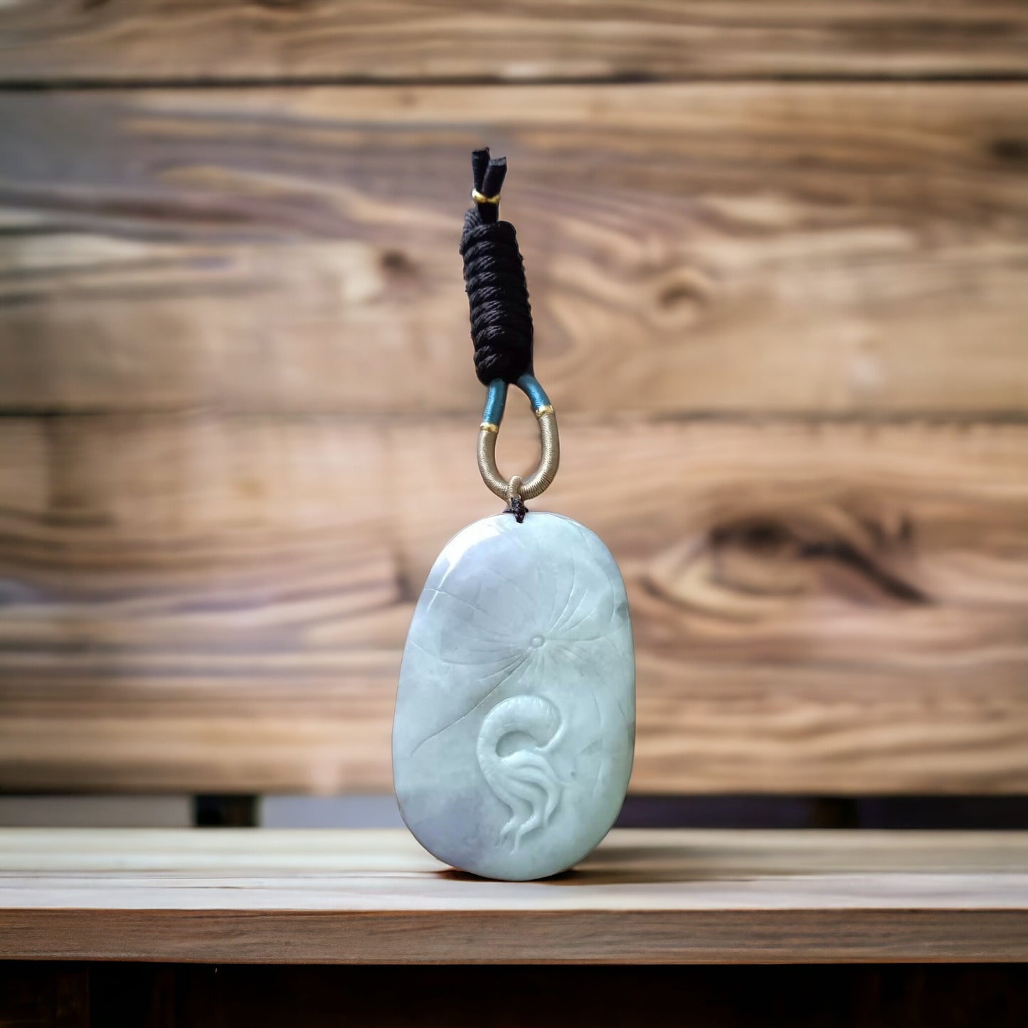 #639 AGL Certified Natural Lavender and Green Burma Jadeite Dragon Pendant