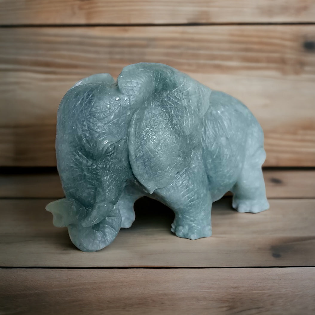 #627 Type A Natural Jadeite, Elephant Figurine/Display (One and Only)