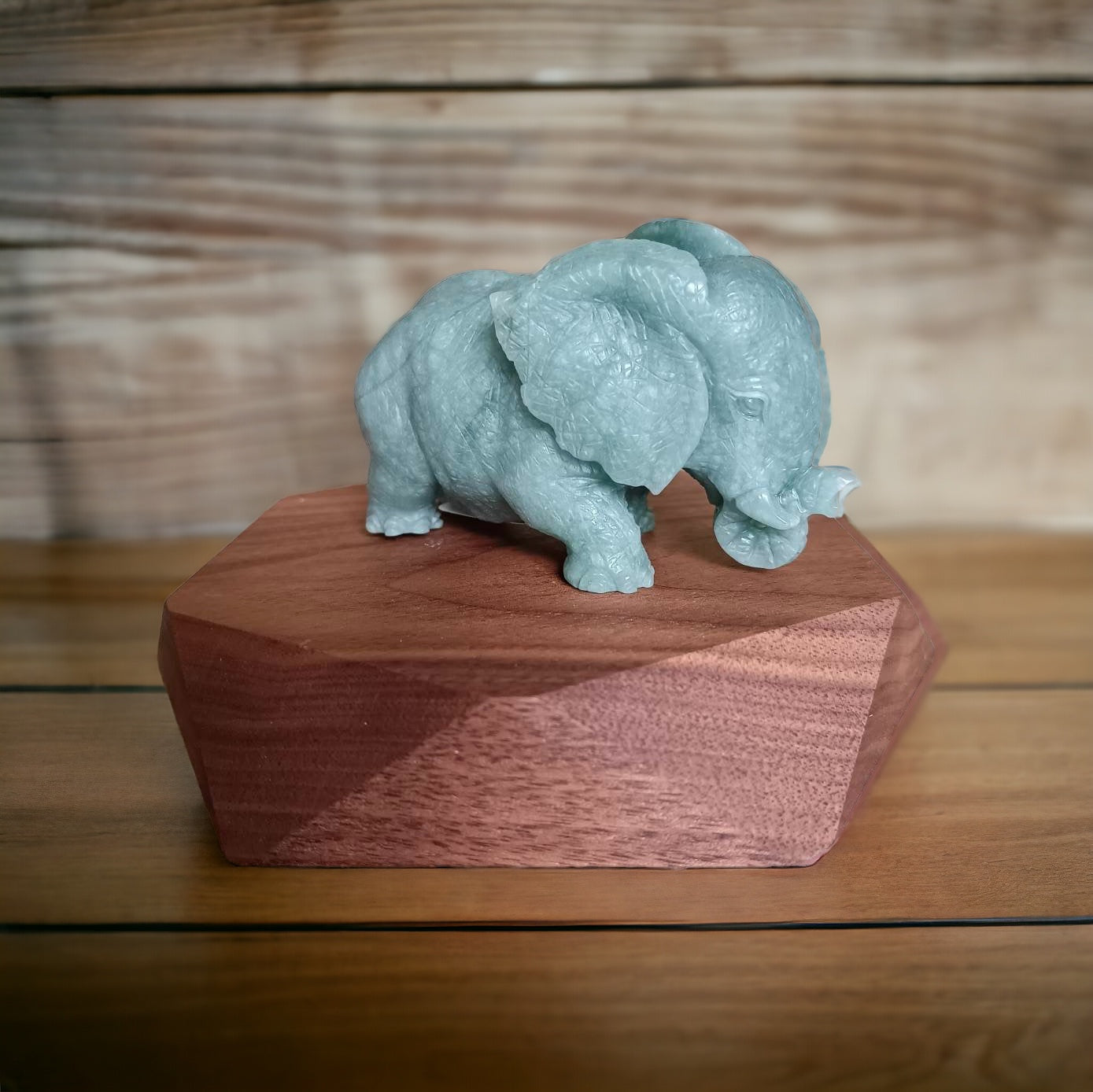 #627 Type A Natural Jadeite, Elephant Figurine/Display (One and Only)