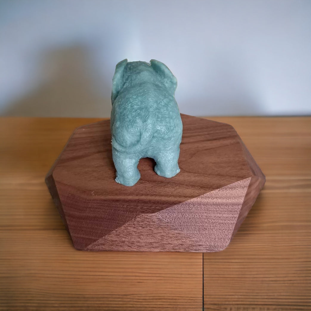 #627 Type A Natural Jadeite, Elephant Figurine/Display (One and Only)