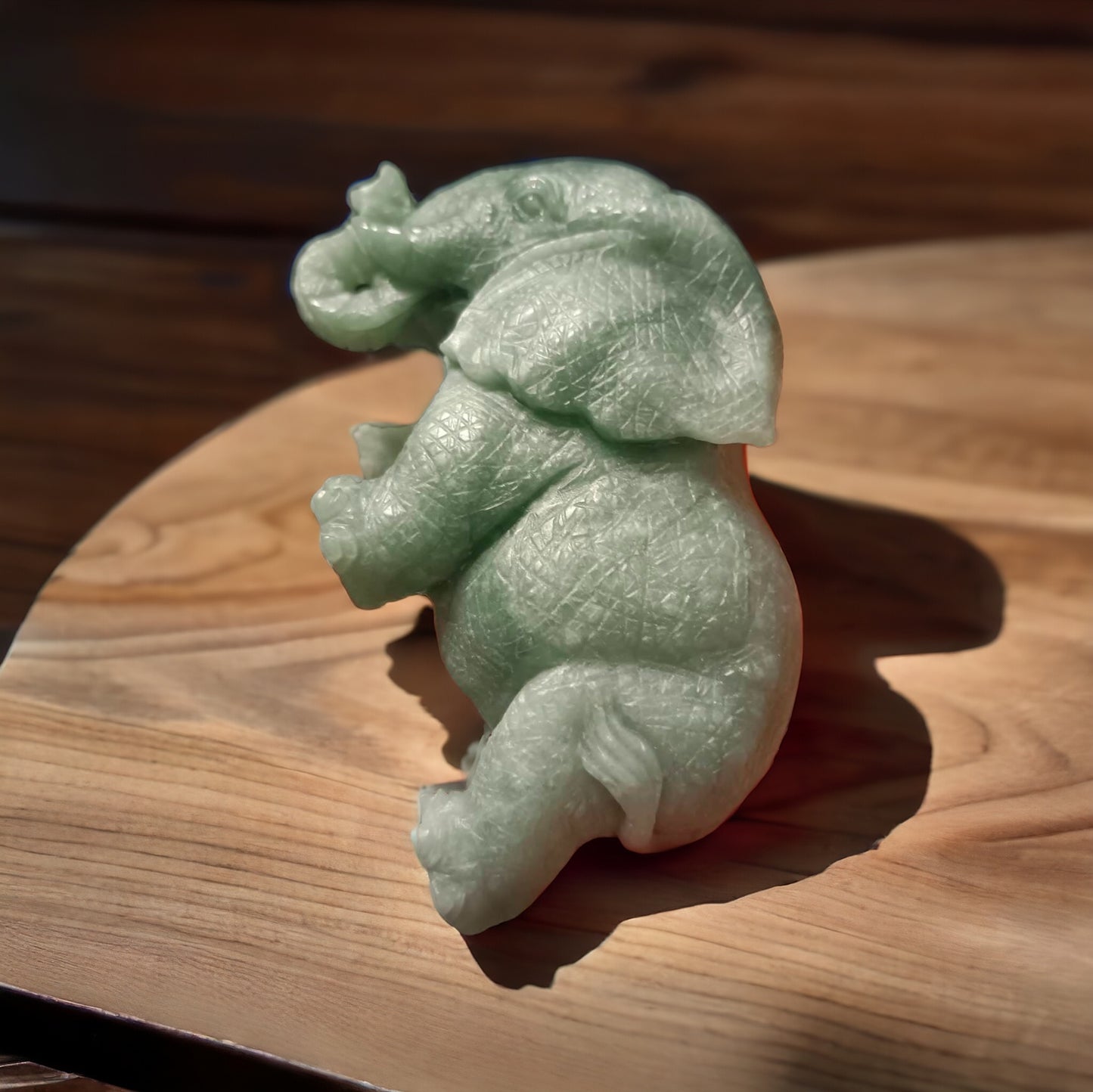 #627 Type A Natural Jadeite, Elephant Figurine/Display (One and Only)